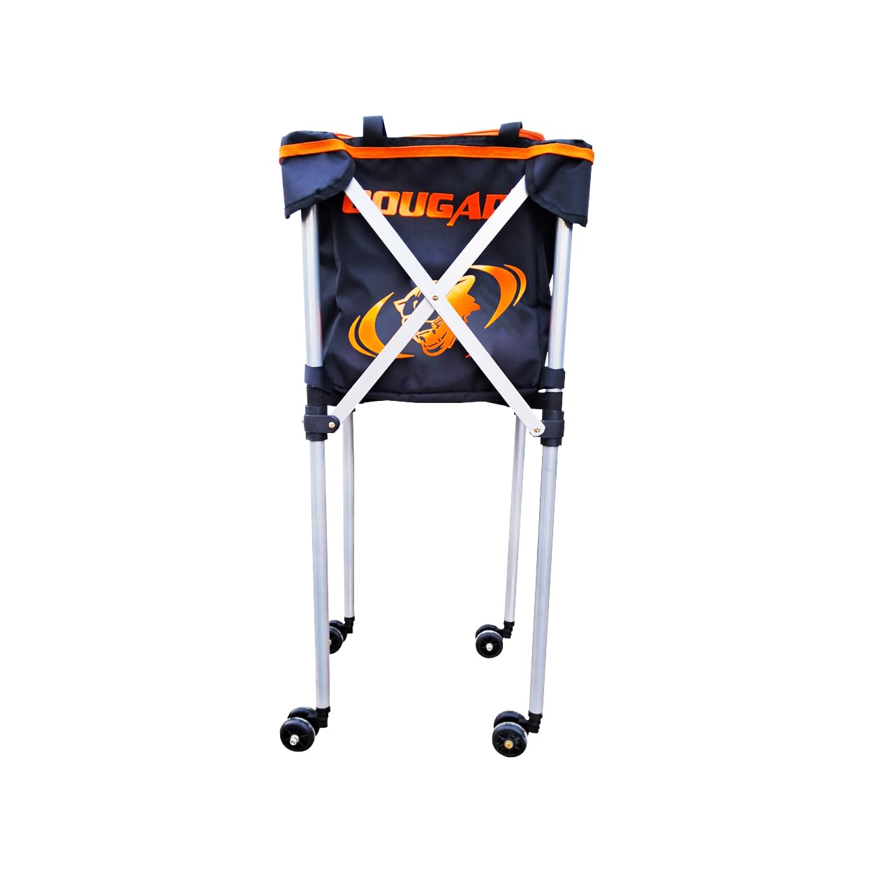 COUGAR Tennis Ball Travel Cart – 150 Ball Capacity with Detachable Nylon Bag, Lightweight Aluminum Frame, Integrated Wheels with Brake Locks, Foldable Design for Coaching and Court Use-image-37