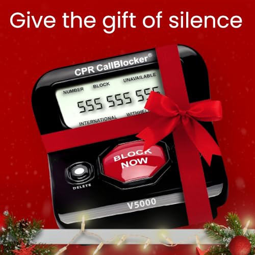 Image of CPR V100K Call Blocker for Landline Phones - Block Unwanted Calls with One Touch Big Red Button - Pre-Loaded with 100,000 Known Nuisance Numbers - Requires Caller ID