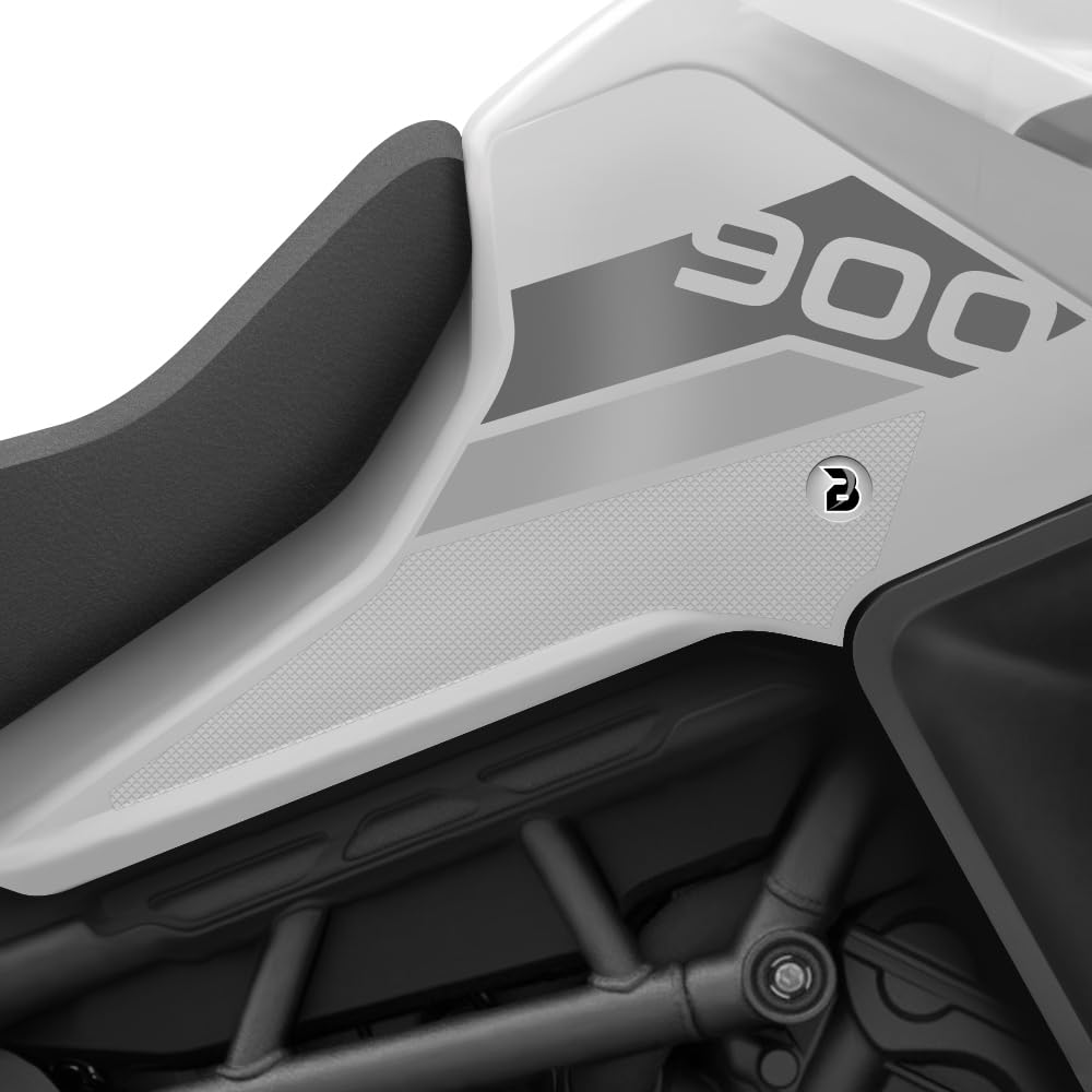 BLOQ Motorcycle Tank Grips compatible with TRIUMPH TIGER 900 RALLY (2020-2023) HiGrip - CLEAR