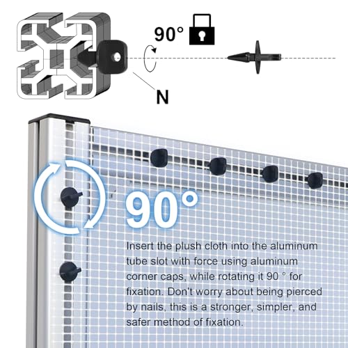 Image of Kerty 70 Inches Extra Large Rug Tufting Frame, Aluminum Metal Tufting Frame Kit for Rug Making, A Safer Tufting Cloth Stand for Tufting Beginners and Lovers