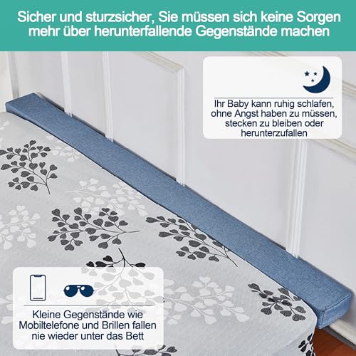 Individuelle Größe Bettlückenfüller, Matratzenverlängerung Mit Bezug Lückenfüller Schließe Lücke Zwischen Kopfteil und Matratze DASS Gegenstände in Lücke Fallen Twin-zu-Einzel-/Doppel-/Kingsize-Bett