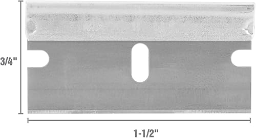 Miniatura 4 de OEMTOOLS 25181 Cuchillas de afeitar, paquete de 100 recambios de cuchillas de cuchillos, cuchillas de acero de alto carbono para quitar pintura y