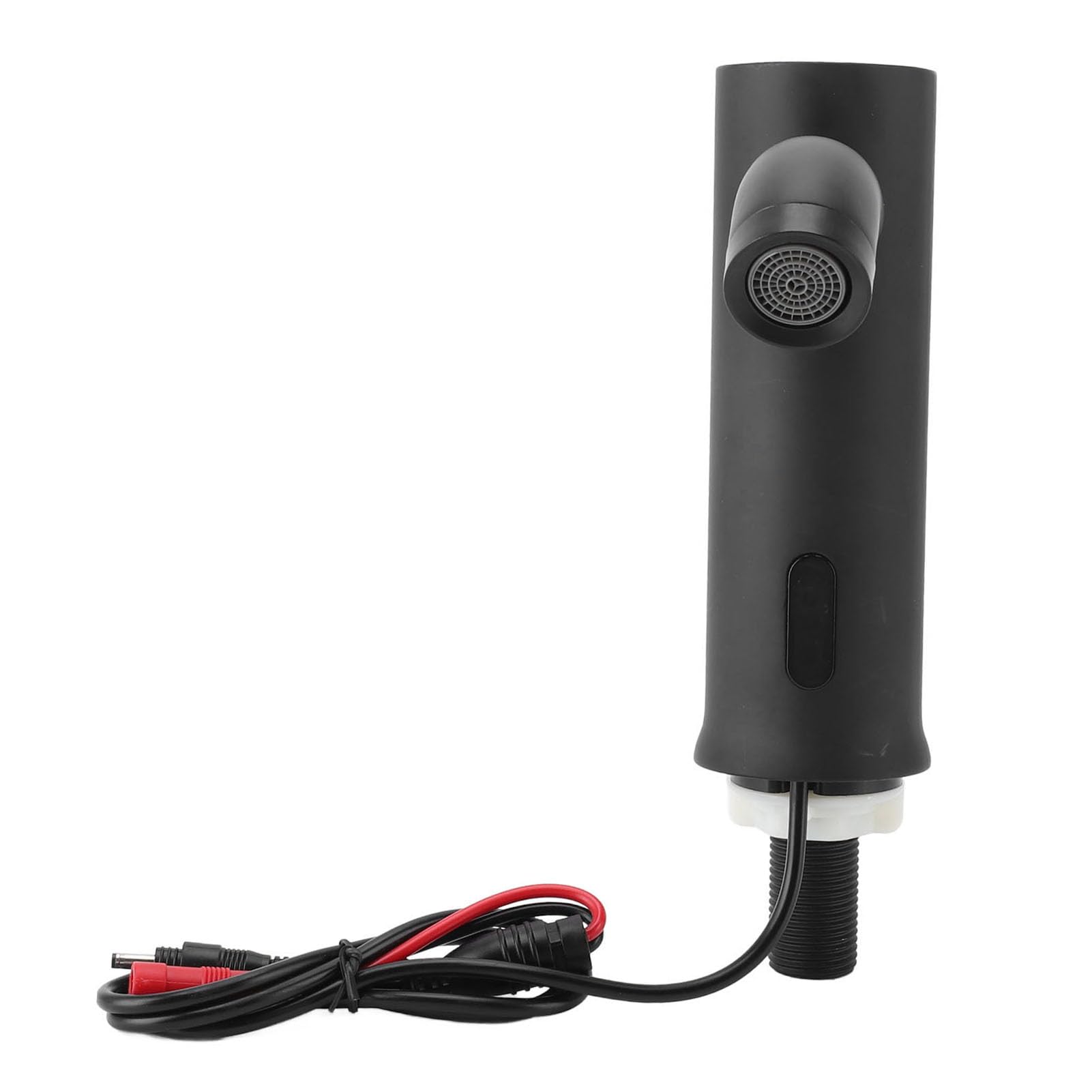 Grifo con sensor de movimiento automático, funciona con batería, vertical, sin contacto, con sensor infrarrojo, para baño, cocina, color negro