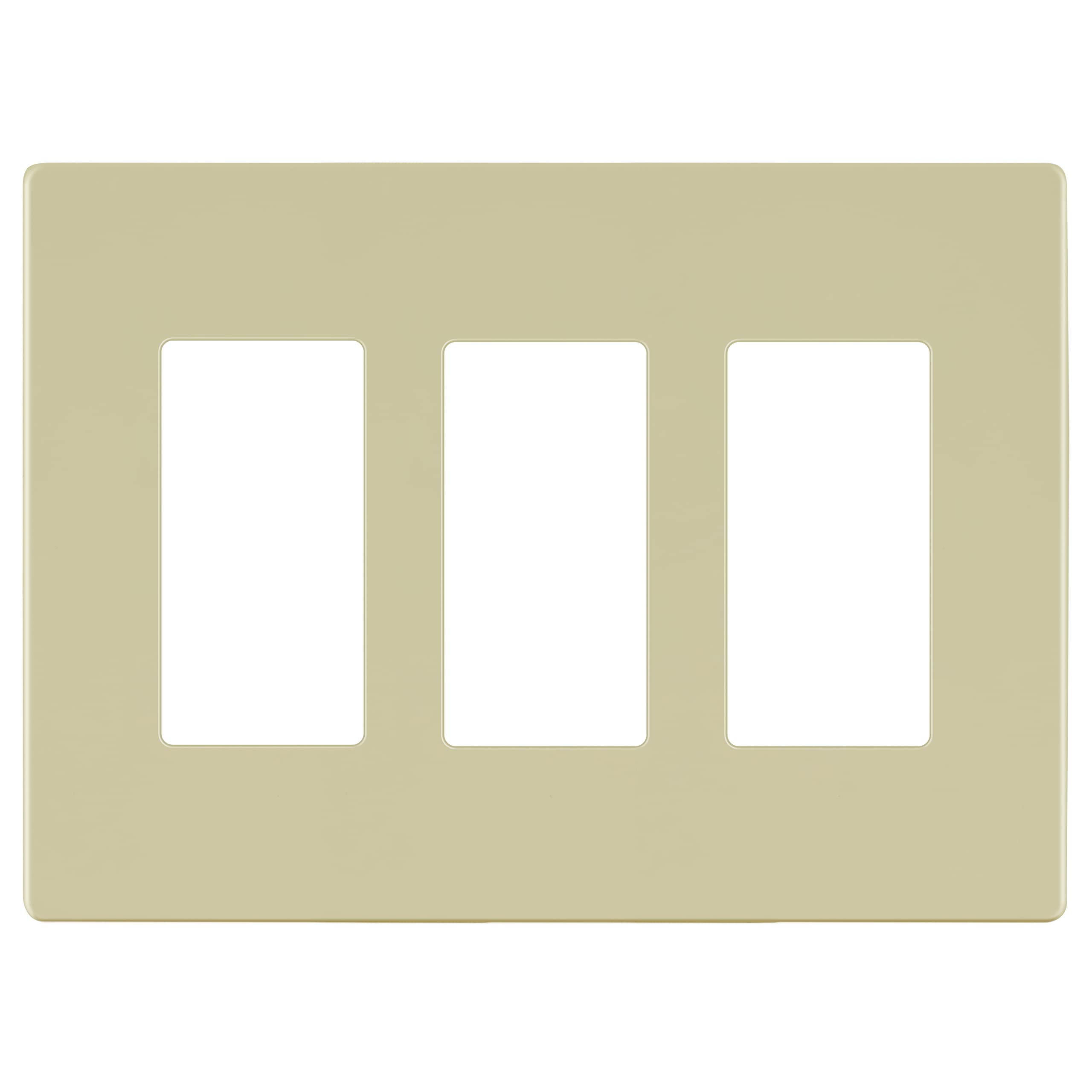 LIDER Brushed Finish Decorator Switch Cover, Screwless Wall Plate, Mid-Size 2-Gang 4.88" x 4.92", Unbreakable Polycarbonate Thermoplastic, UL Listed, LSWP-32M-BGD, Brushed Gold — view 28