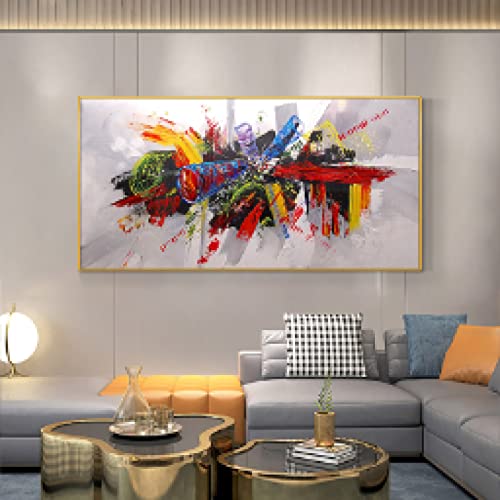 Toile Graffiti Couleur Haute Définition Impression Moderne 70x140cm - 4