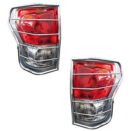 Black Horse Tail Light Guards Stainless Steel Compatible with 2009-2014 Ford F-150-7FDF1SS