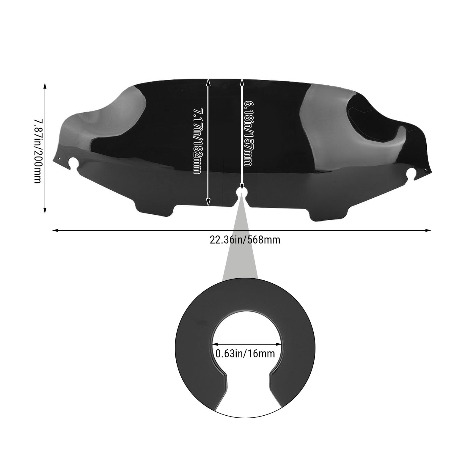 Osłona Przednia Motocykla, Praktyczny Wiatrochron do Turystycznych (BLACK)