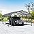 12×20FT Metal Carport, Heavy Duty Car Port, All-Weather Outdoor Storage Trucks, Boats, Cars, Galvanized Steel Roof, Vertical Stripe Design