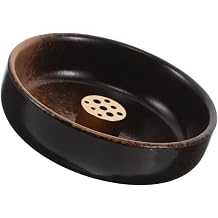 Ceramic Incense Holder Bowl with Brass Burner, 9-Hole Vintage