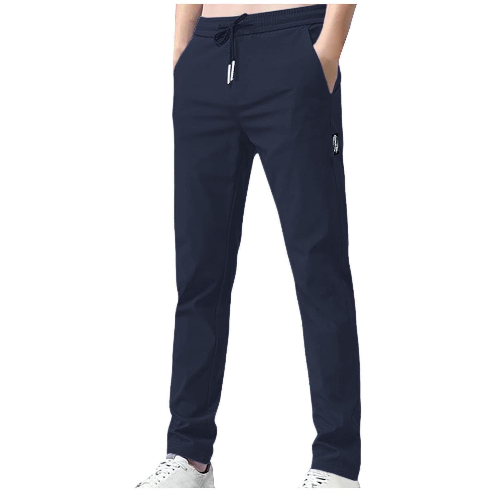 Fleece Joggers for Men Fleece Lined Sweatpants for Men Winter Thicken Elastic Waist Drawstring Lounge Pants Warm Workout