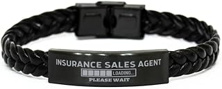 Student Insurance Sales Agent Bracelet Gifts Loading Insurance Sales Agent in Progress Insurance Sales Agent Please Wait, Insurance Sales Agent Funny, Sarcasm Gifts Engraved Quote Birthday Christmas