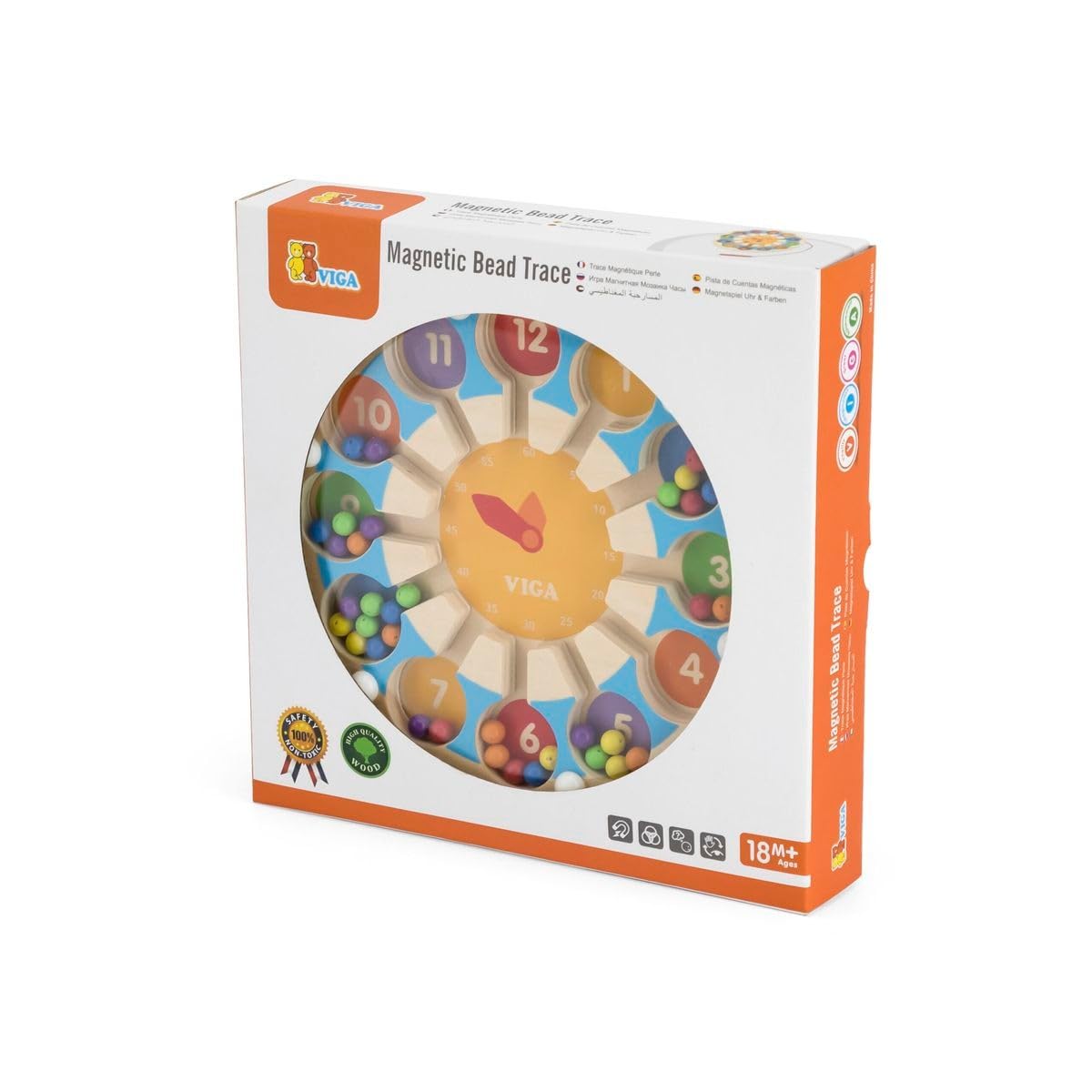 Viga Toys Magnetic Game Clock and Colours