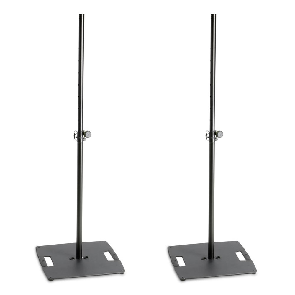 2 x Gravity LS 331 B Heavy Duty Lighting Stand with Square Steel Base Disco