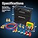 VIVOHOME Digital HVAC Manifold Gauge Set with R134a R1234yf Quick Couplers and Can Taps, Refrigeration Car AC Gauges with 3 Hoses for R134a R410a R32 R1234yf R454B Refrigerant Recharge Kit