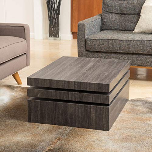 Christopher Knight Home Modernesque Rotating Coffee Table, Black #TOP3
