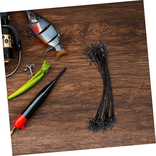 Toddmomy 50pcs Professional Fishing Leaders Nylon Negro miniatura 6