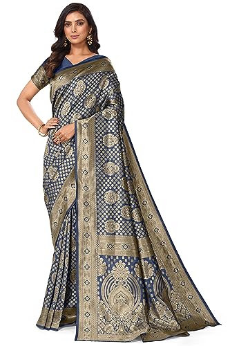Image of MIRCHI FASHION Women Saree | Jacquard Banarasi Silk Woven Ethnic Motif Office Wear Sari