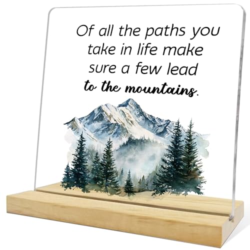 Inspirational Mountain Acrylic Sign Decor,of All the Paths You Take