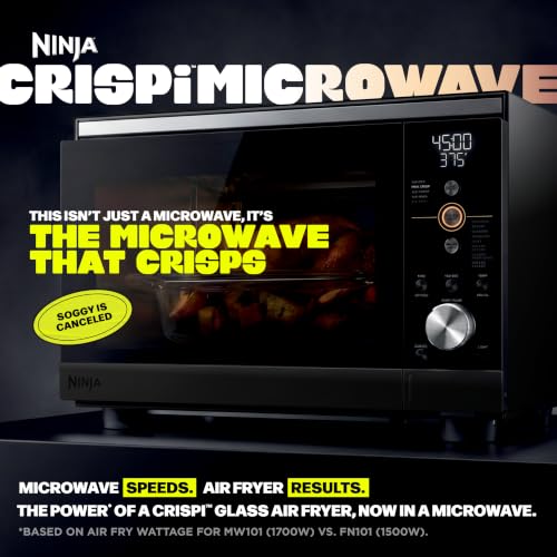 Image of Ninja Crispi Microwave & Air Fryer with FusionCrisp, Black, MW101BK1