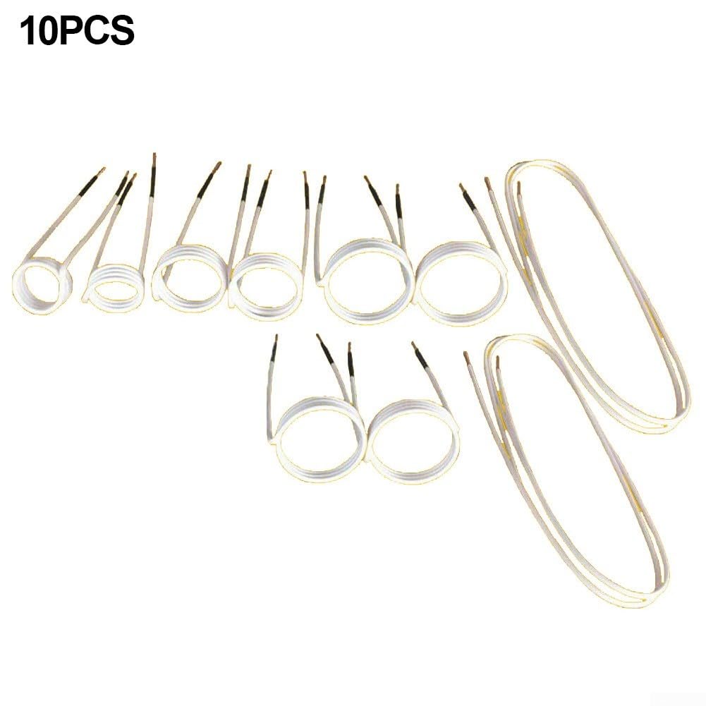 Kits de bobina de calentador de inducción para extracción de pernos y tuercas oxidados sin llama, 10 bobinas de soldadura de metal para rodamientos, engranajes, calefacción de poleas y aflojamiento