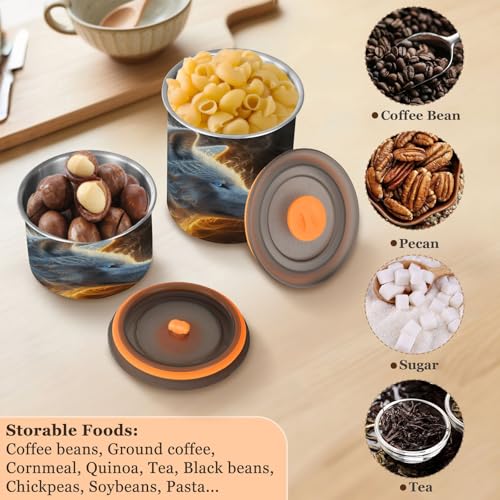 Envase hermético para café de acero inoxidable 17oz miniatura 5