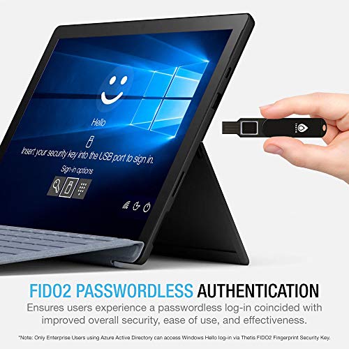 Thetis FIDO2 Security Key Fingerprint USB A, Two Factor Authenticator, Multi-Layered Protection HOTP / U2F Compatible Windows, MacOS, Gmail, Linux for Office Business - Black by Thetis - Image 4