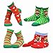 TeeHee Christmas Kids Cotton Fun Crew Socks 4-Pair Pack (9-10Y, Cat & Dog)