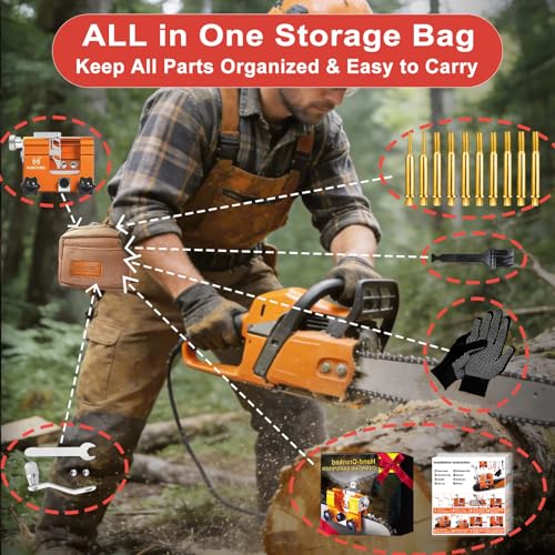 OMCCHK Chainsaw Sharpener with 10 Diamond Bits
