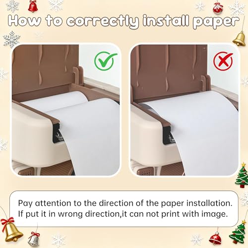 Câmera infantil com impressão instantânea, câmera de impressão instantânea para crianças com cartão SD de 32 GB, presente para crianças de 6 a 12 anos, impressão em escala de cinza, sem necessidade de - Imagem 7