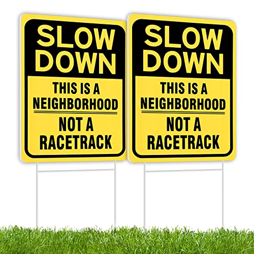 Schild mit Metallpfahl "This is a Neighborhood Cover