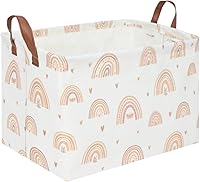 Vista 27 de FXOLCSHE - Canasta rectangular rosa de alpaca, canasta de lavandería impermeable plegable para guardería, canasta de juguetes para habitación