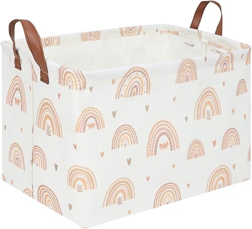 Miniatura 28 de FXOLCSHE - Cesta rectangular de animales, cesta de almacenamiento impermeable para recámara, cesta de guardería, cesta de almacenamiento para