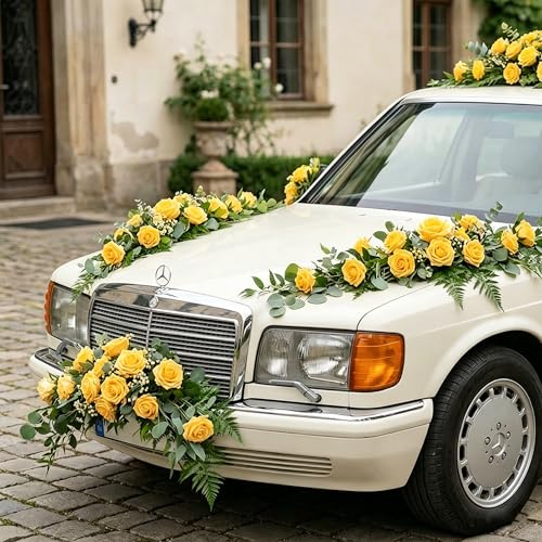 Image of 100Pcs Realistic Yellow Artificial Rose Flower Heads, Fake Yellow Foam Roses for DIY Wedding Decorations Baby Shower Centerpieces Home Party Valentine's Day Mother's Day Decor