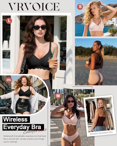 Image of Womens Wireless Jelly Bras No Underwire Support Push Up Removable Straps (U /Cross /Halter) Everyday Sports Bra
