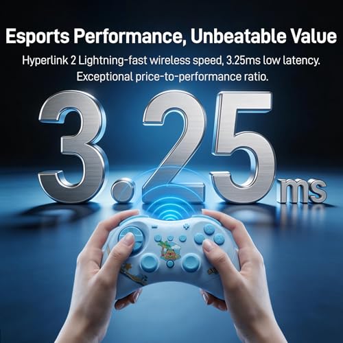 Image of GuliKit Elves 2 Bluetooth Game Controller for Switch /Switch 2 Wake-up,PC & Android, Anti-Drift Hall Effect Joysticks Gamepad,1000Hz Polling Rate, Gyro & Turbo, Compact【Starsand Island Edition】