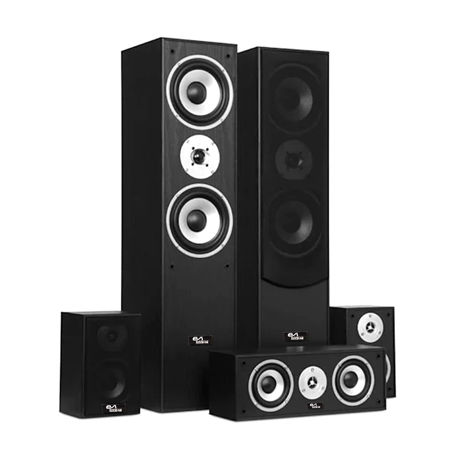 Evidence Acoustics EA850-BK - Set di 5 altoparlanti da 850 W, bassi reflex