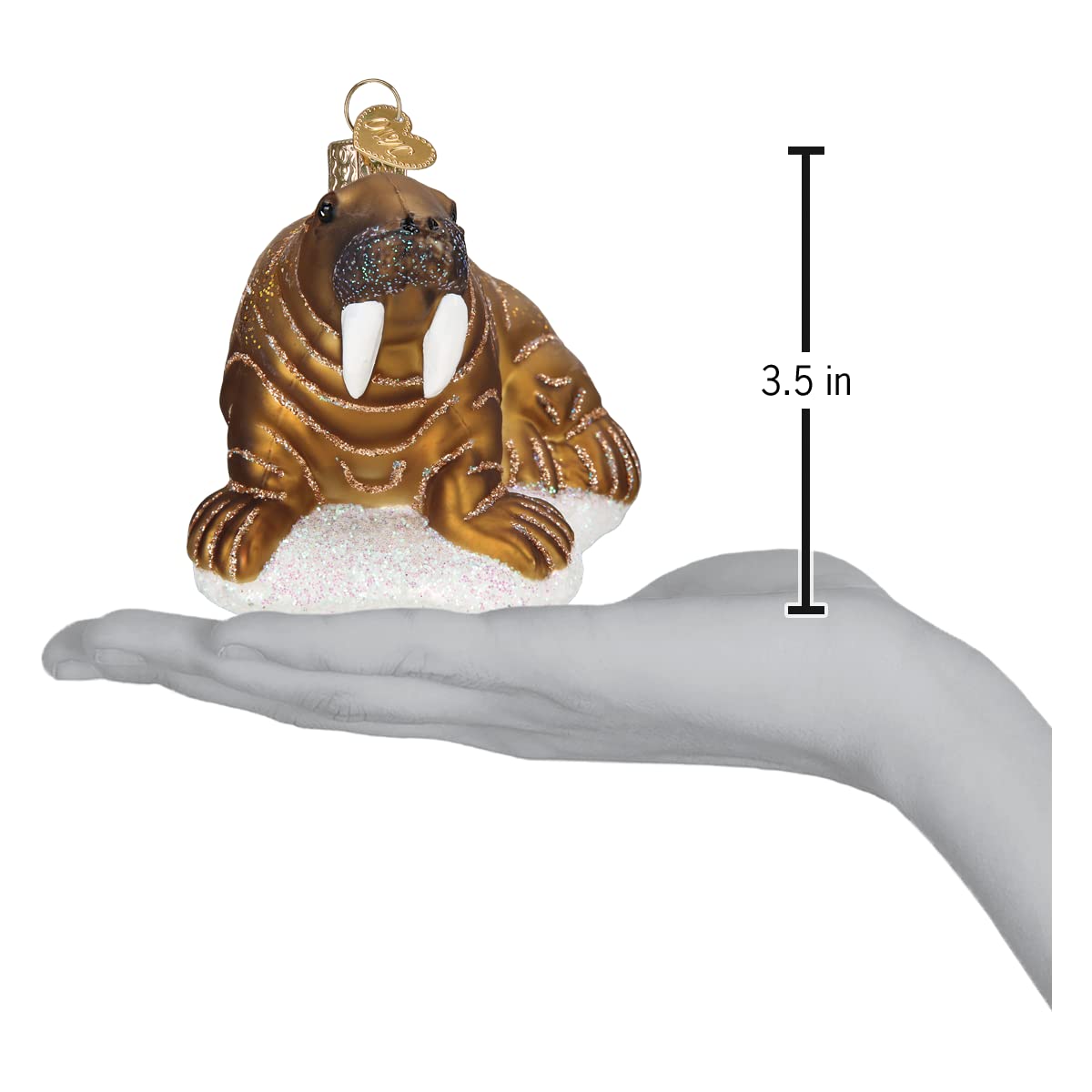 Old World Christmas Blown Glass Walrus Ornament – Includes OWC Gift Box