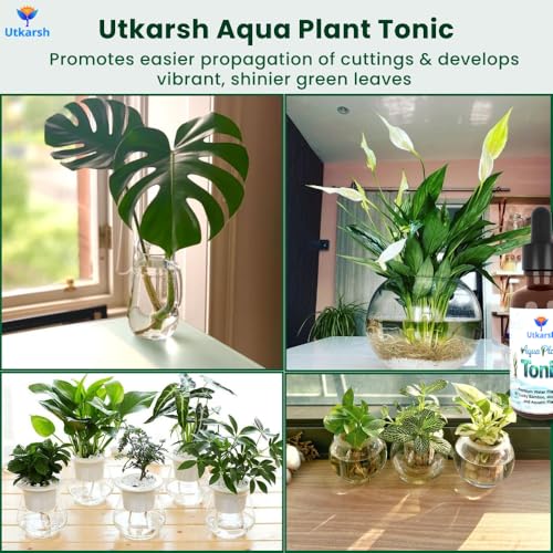 Image of Utkarsh Aqua Plant Tonic - 50 ml, Liquid Fertilizer for Plants Growing in Water | Premium Plant Food & Growth Booster for Lucky Bamboo, Aquatic and Money Plants, Pack of 1
