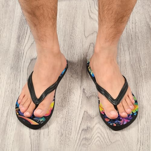 Mens Flip Flops Cute Dinosaur ColorSandal Flip Flops for Women Summer Beach Slipper 214A45944
