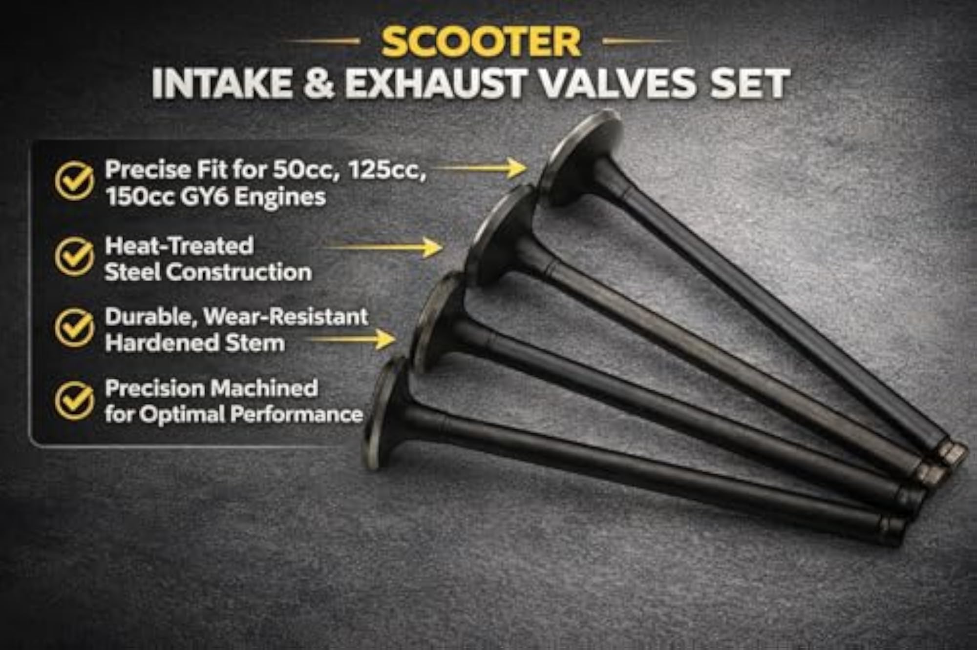 Scooter Intake and Exhaust Valve Set for Yamaha FZ V2
