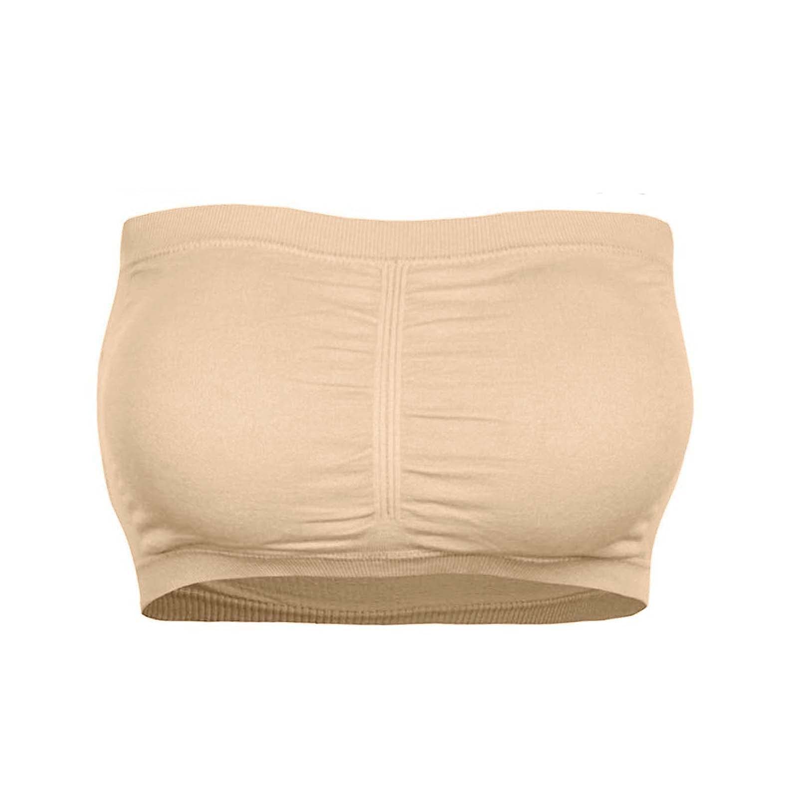 ES Sale Padded Women's Packs Bandeau 5 Crop Bralette Top Seamless Bra Strapless Bras for Women Non Wired Tshirt Bandeau Bra for Women ES