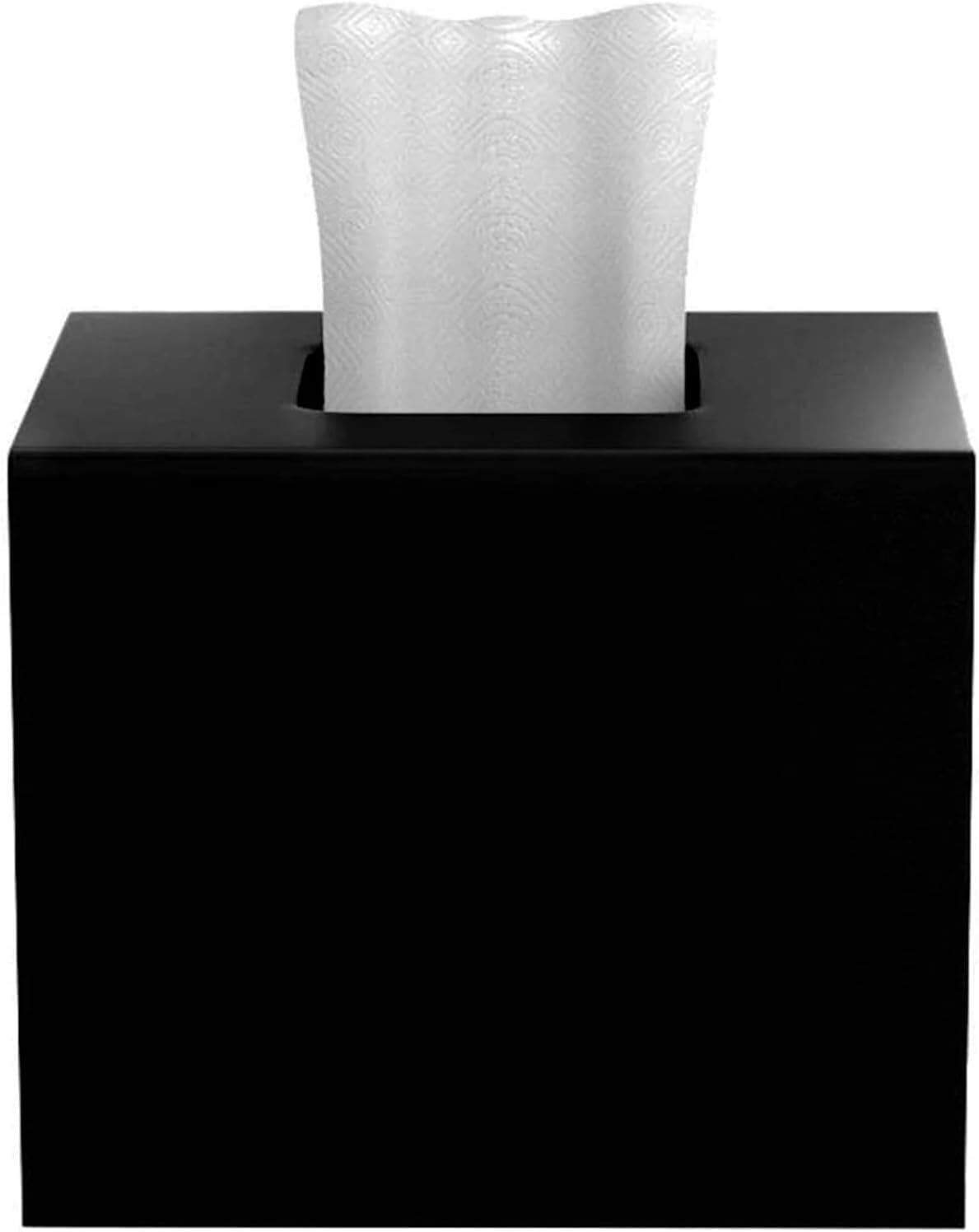 Tissue Box Cover Holder, Tissue Holder Napkin Cover Hand Towel Dispenser(Black)