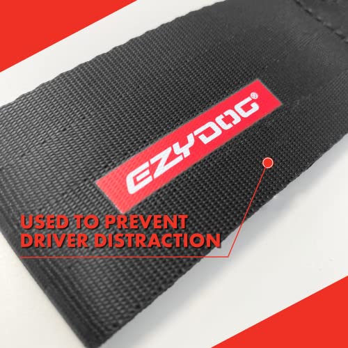 EzyDog Anschnaller Adapter – Hundeanschnaller für Auto, kompatibel mit Hundegeschirr, aus robustem Nylon-Gurtband, für sichere Autofahrten mit Hund (Schwarz)