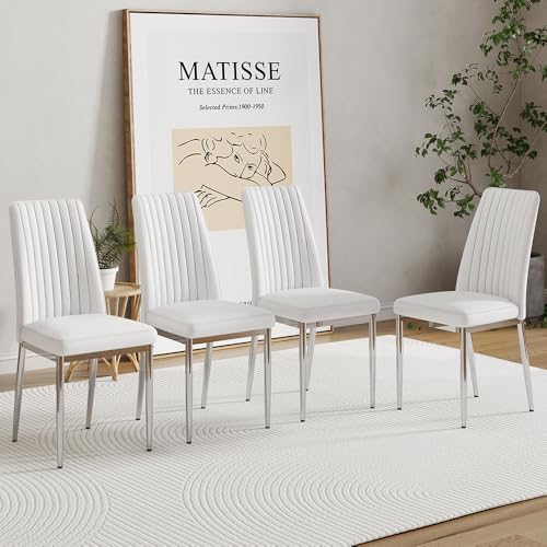 Luxury Leather Dining Chair Set