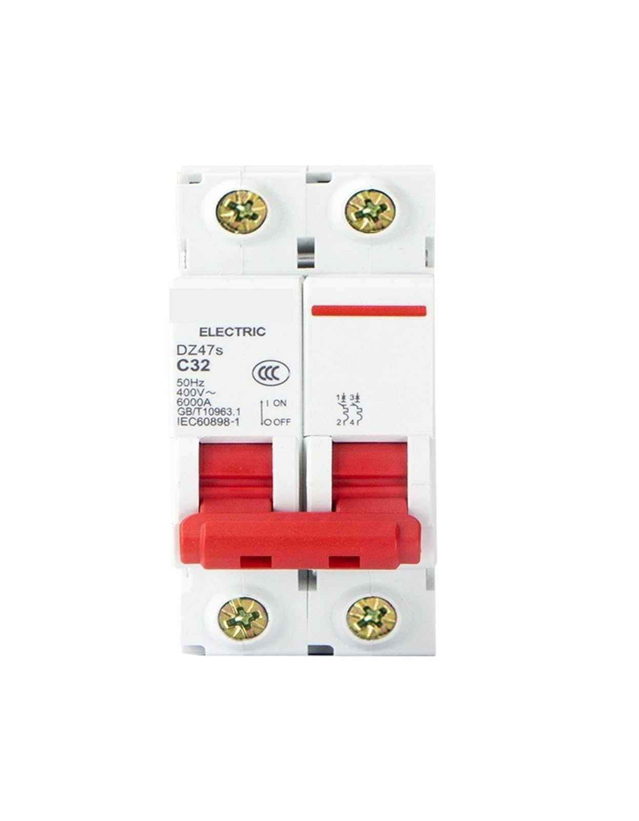 Wyłącznik automatyczny 1P/2P 6A 10A 16A 20A 25A 32A 40A 50A 63A 230V/400V przełącznik do montażu na szynie