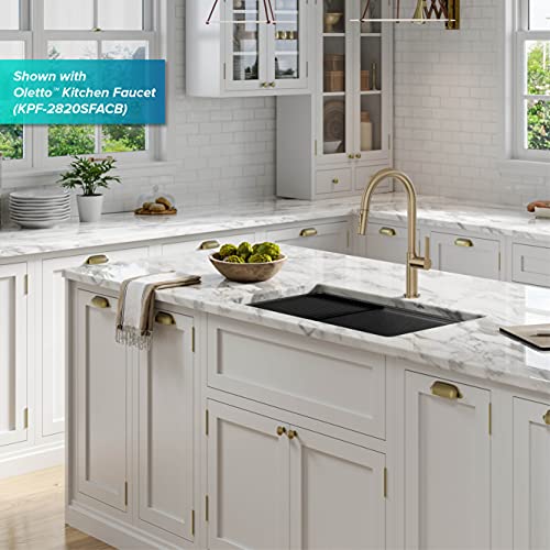 KRAUS Metallic Black 32 in Undermount Granite Kitchen Sink KGUW2-33MBL - image 3