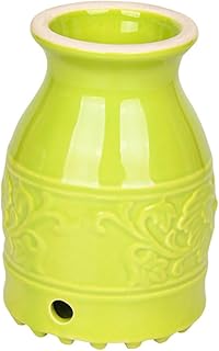 Healvian Quemador de Moxibustión Herramienta de Masaje Olla Portátil Artesanía Fina Y Orificios de Ventilación Color Verde