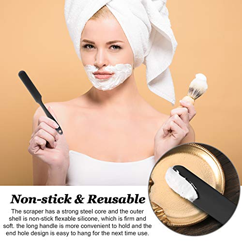 Non-Stick Wax Spatulas Large Wax Sticks Silicone Waxing Craft Sticks Reusable Scraper Hair Removal Waxing Applicator Large Area Hard Wax Sticks For Body Use On Salon And Home (Black) #TOP2