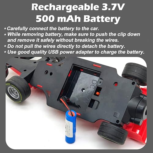Image of VGRASSP 2.4 Ghz High Speed Racing Remote Control Car Toy for Kids - Misty Smoke and Sound, Formula Style Long Range RC Vehicle - LED Lights Indoor Outdoor Play Gift - Color As Per Stock