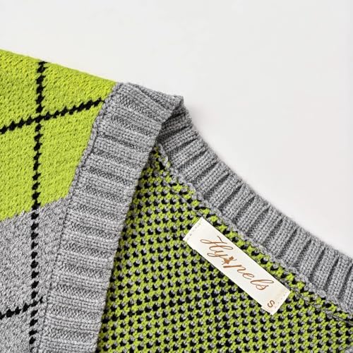 Image of Women's Sweater Vest,Y2K Sleeveless Pattern Preppy Style Knitted Crop Tank Top for Girl